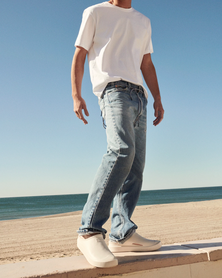 208Z2Z101 Hunter Boots - Hunter Men In/Out BLOOM Clogs White Willow