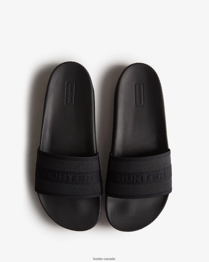 208Z2Z102 Hunter Canada - Hunter Women Elastic Slides Black