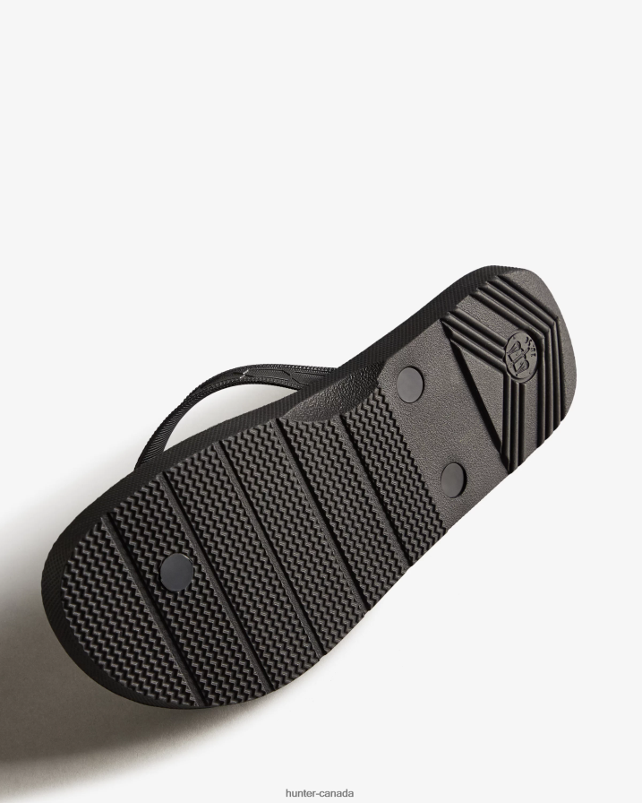 208Z2Z103 Hunter Boots Sale - Hunter Women Flip Flops Black