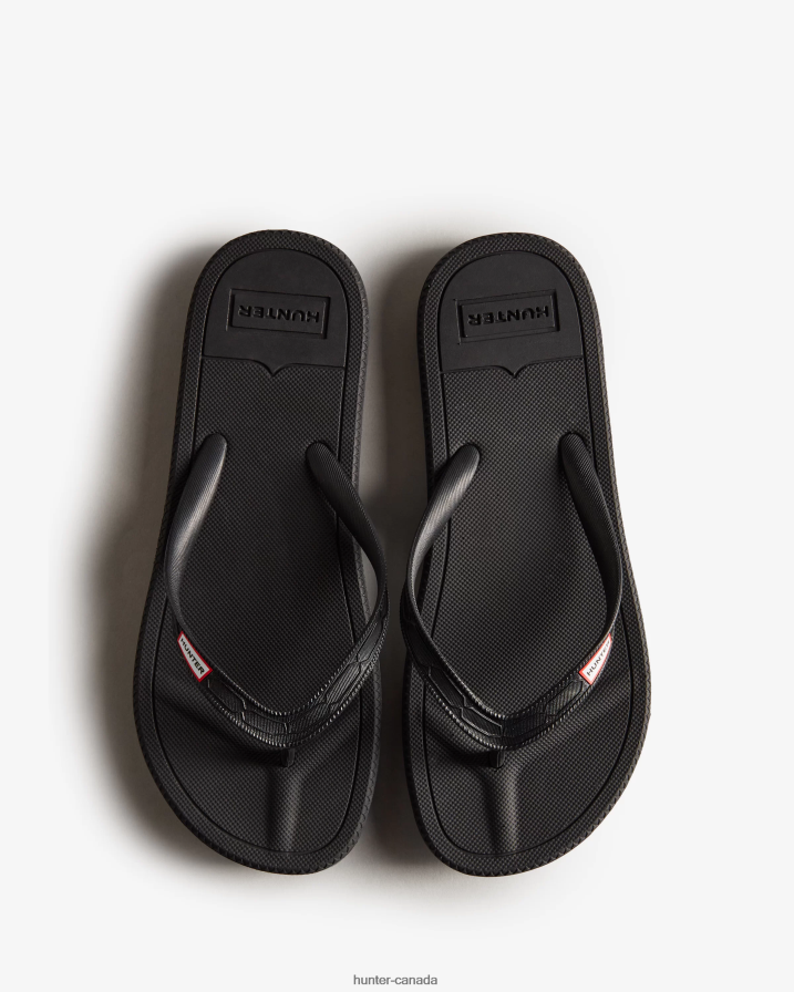 208Z2Z103 Hunter Boots Sale - Hunter Women Flip Flops Black