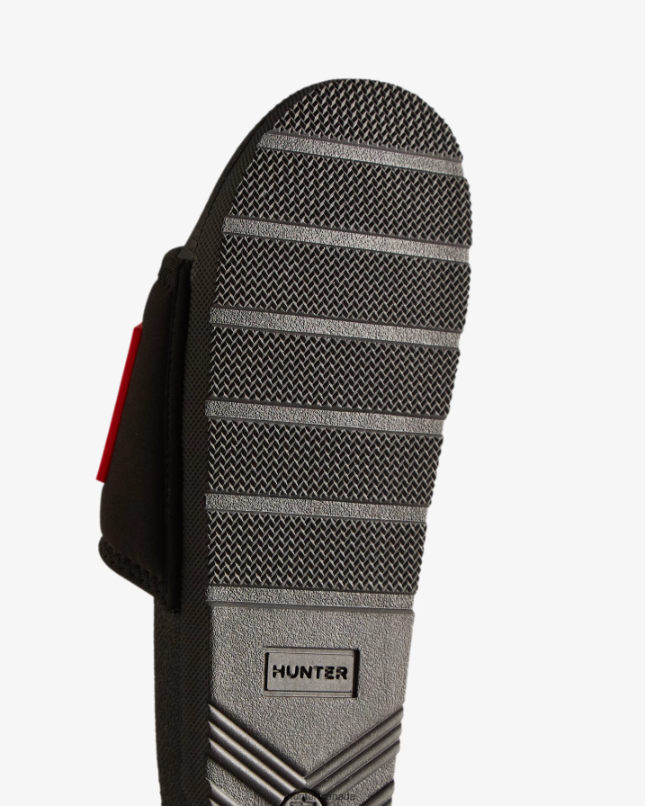 208Z2Z105 Hunter Boots - Hunter Women Neoprene Logo Slides Black