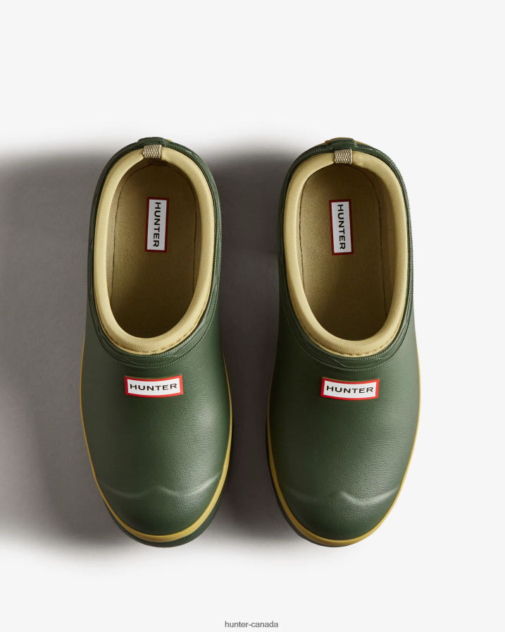 208Z2Z113 Hunter Boots - Hunter Women Gardener Clogs Vintage Green