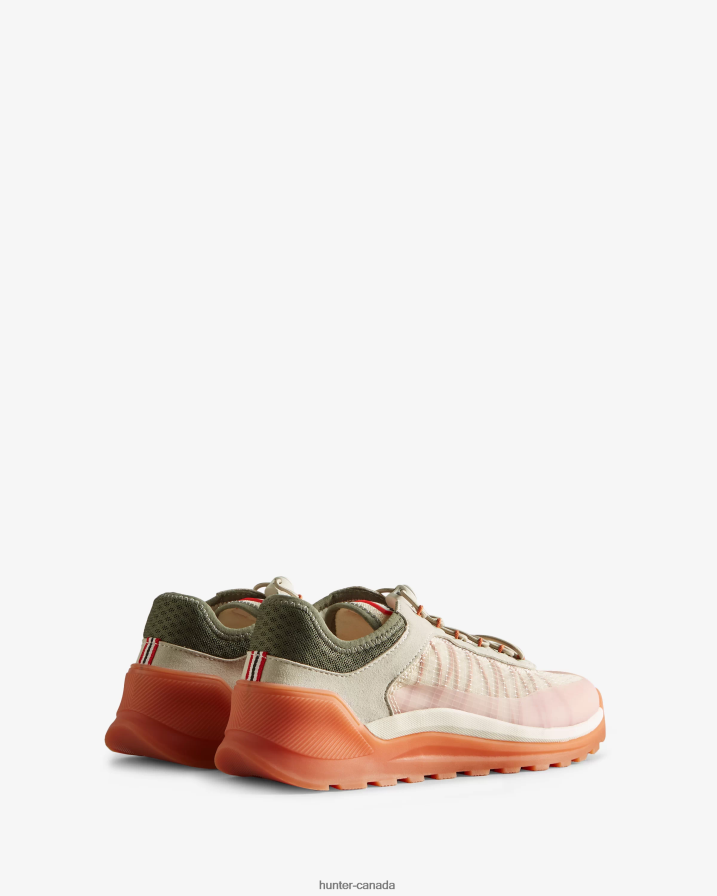 208Z2Z114 Hunter Canada - Hunter Women Travel Sneaker Shaded White/Lichen Grn/Skimming Stone/Coral Shade