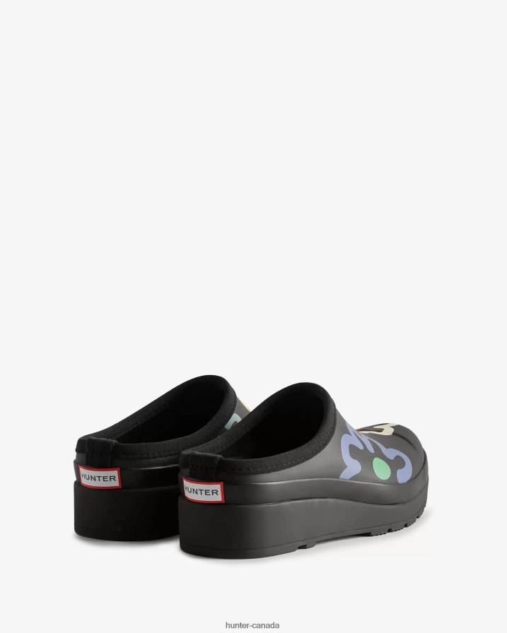 208Z2Z116 Hunter Outlet - Hunter Women PLAY Flower Pop Print Clogs Flower Pop Print