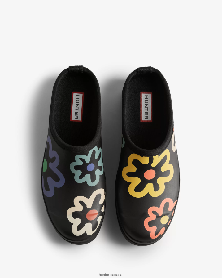 208Z2Z116 Hunter Outlet - Hunter Women PLAY Flower Pop Print Clogs Flower Pop Print