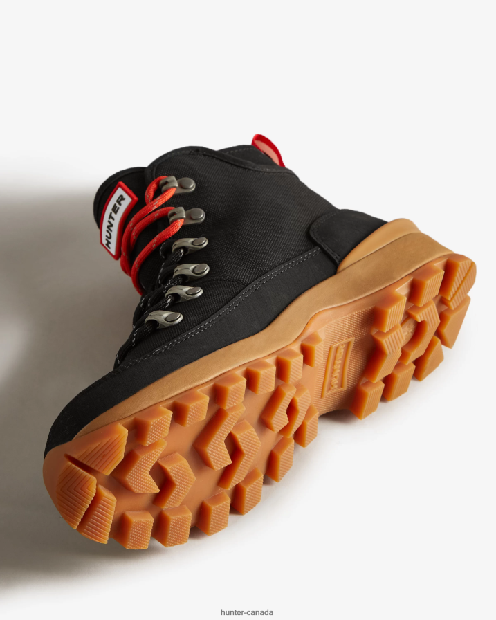 208Z2Z117 Hunter Boots - Hunter Women Canvas Desert Commando Boots Black