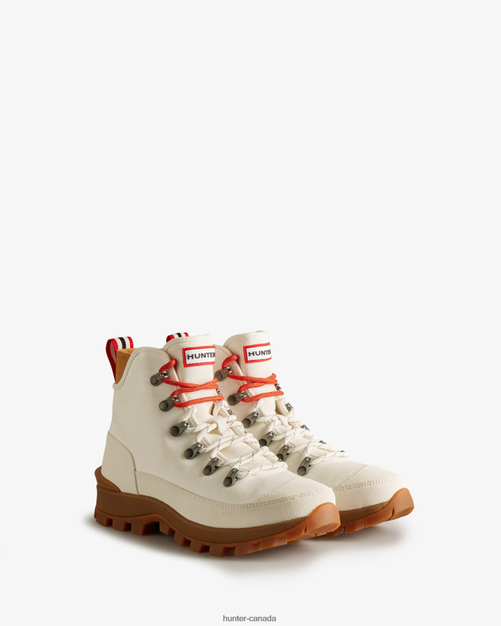208Z2Z118 Hunter Canada - Hunter Women Canvas Desert Commando Boots Natural