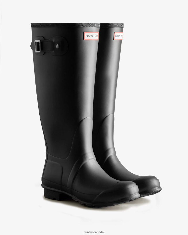 208Z2Z120 Hunter Outlet - Hunter Women Tall Wide Fit Rain Boots Black