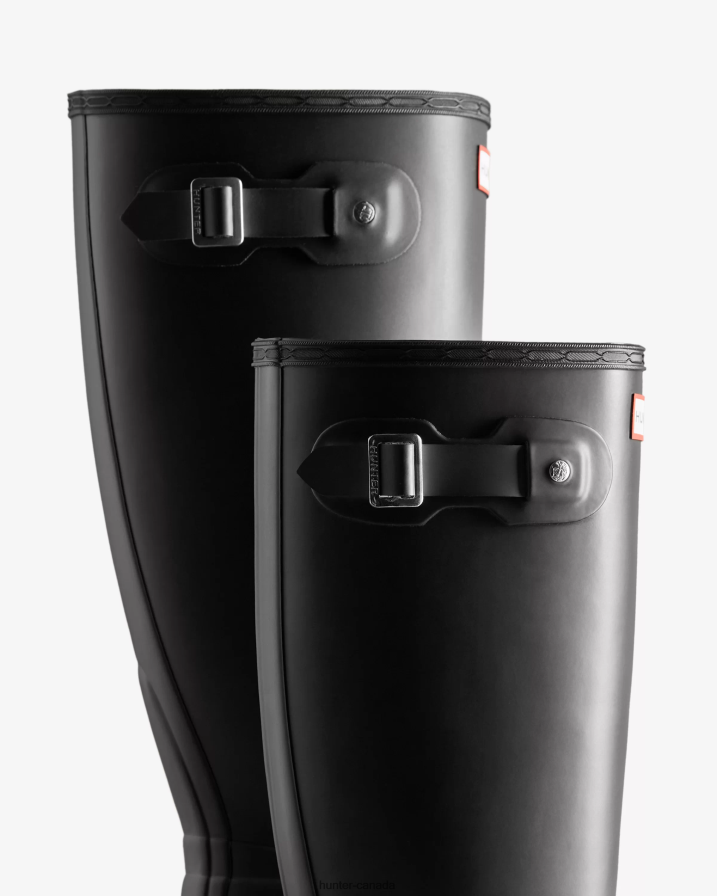 208Z2Z120 Hunter Outlet - Hunter Women Tall Wide Fit Rain Boots Black