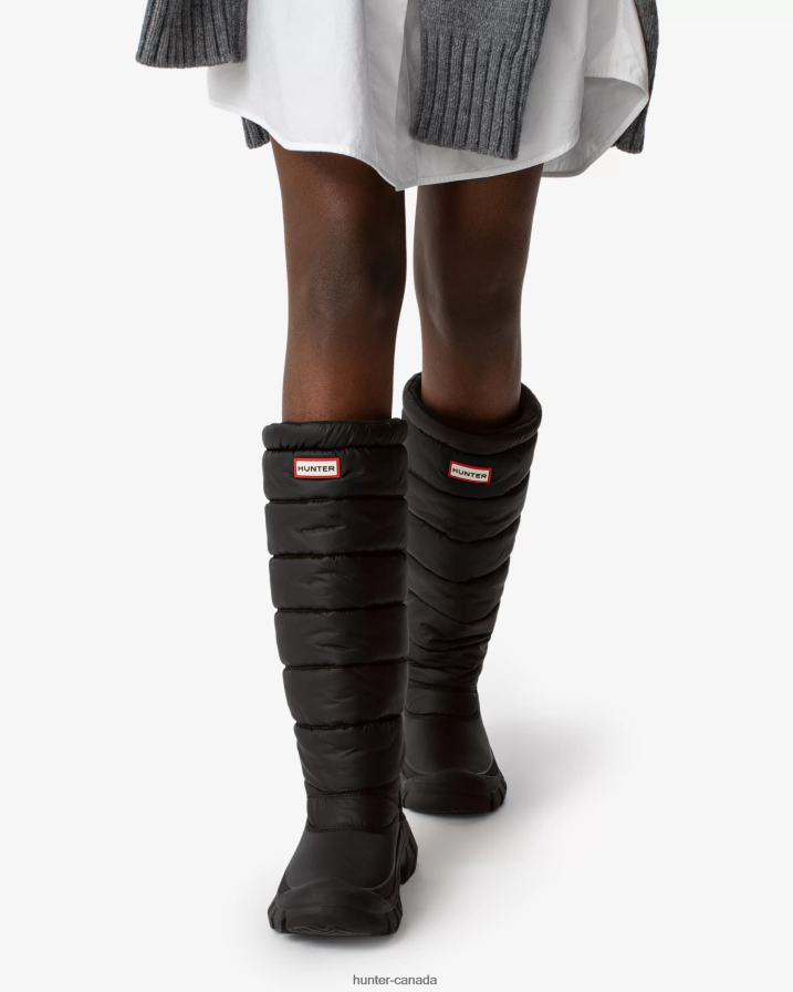 208Z2Z122 Hunter Canada - Hunter Women Intrepid Insulated Tall Snow Boots Black