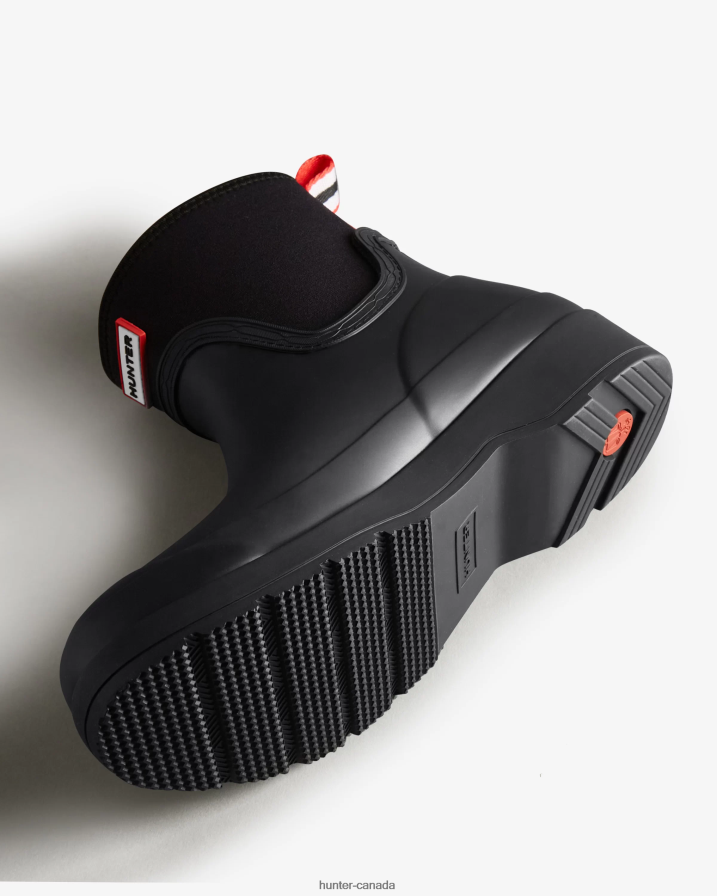 208Z2Z125 Hunter Boots - Hunter Women Play Short Neoprene Rain Boots Black