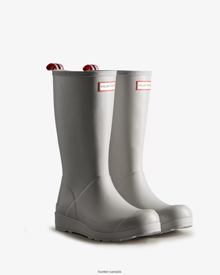 208Z2Z13 Hunter Boots - Hunter Women Play Tall Rain Boots Zinc Grey