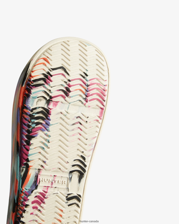 208Z2Z136 Hunter Outlet - Hunter Men In/Out BLOOM Clogs White Marble/White Willow