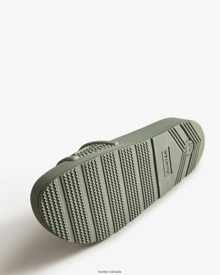 208Z2Z139 Hunter Boots Sale - Hunter Women BLOOM Slides Sweet Gale Green