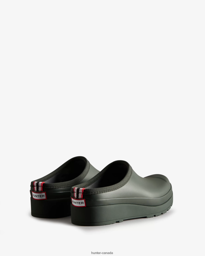 208Z2Z142 Hunter Canada - Hunter Women Play Clogs Arctic Moss Green