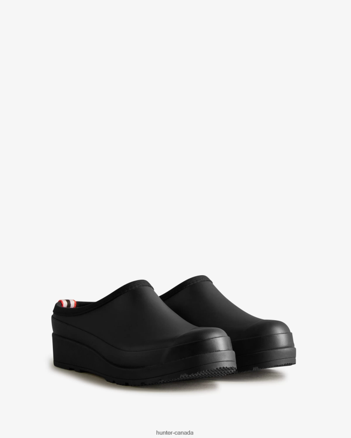 208Z2Z143 Hunter Boots Sale - Hunter Women Play Clogs Black