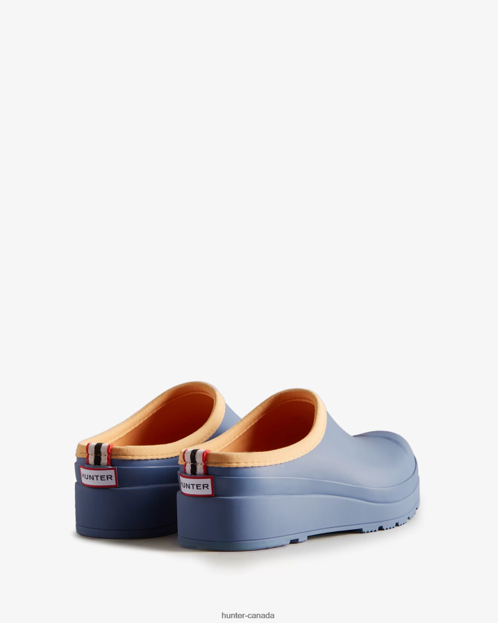 208Z2Z144 Hunter Outlet - Hunter Women Play Clogs Stornaway Blue/Summit Rise Peach