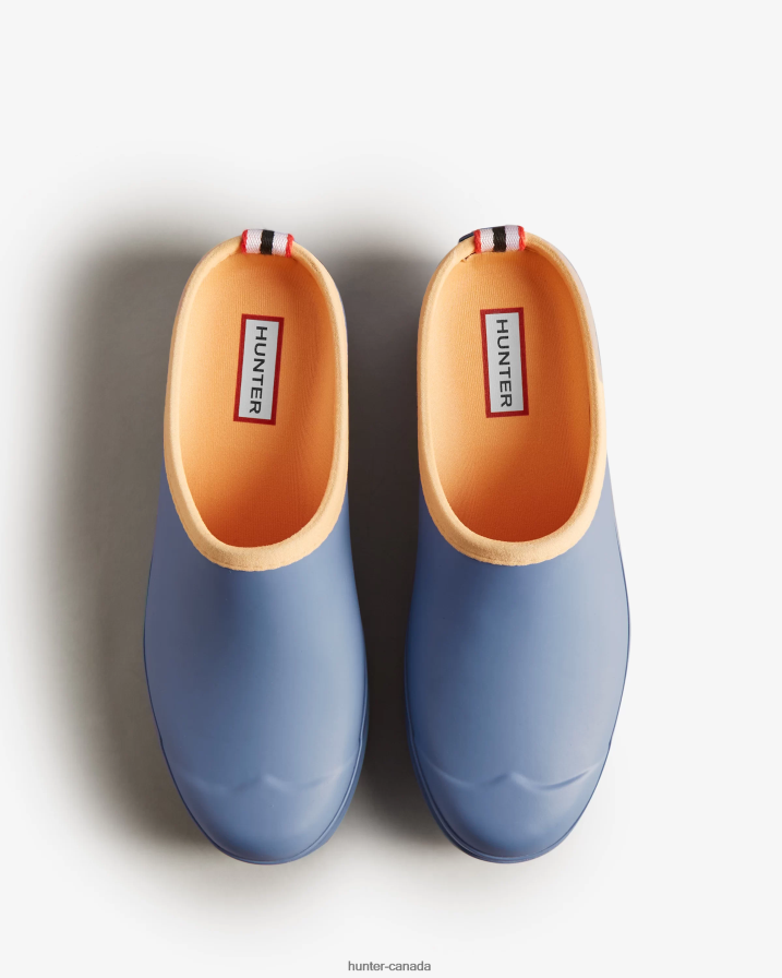 208Z2Z144 Hunter Outlet - Hunter Women Play Clogs Stornaway Blue/Summit Rise Peach