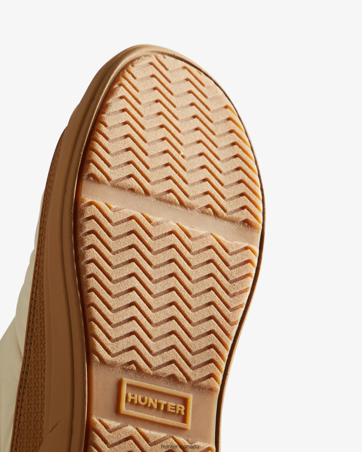 208Z2Z147 Hunter Boots Sale - Hunter Women In/Out Insulated Knitted Cuff Slipper Boot White Willow/Gum