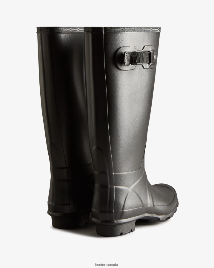 208Z2Z148 Hunter Outlet - Hunter Women Huntress Wide Leg Rain Boots Black