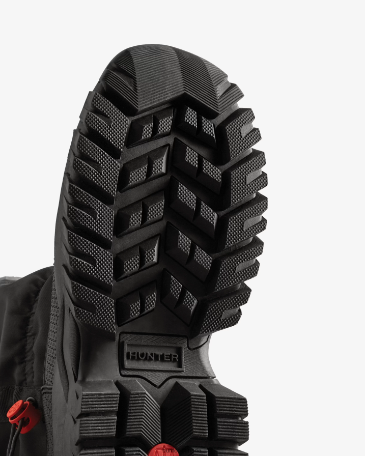 208Z2Z150 Hunter Canada - Hunter Women Wanderer Insulated Short Slouch Snow Boots Black