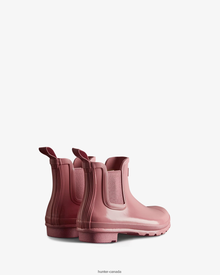 208Z2Z157 Hunter Boots - Hunter Women Original Gloss Chelsea Boots Tufted Purple