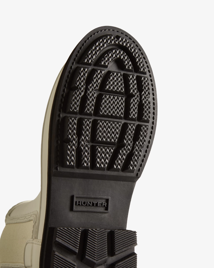 208Z2Z159 Hunter Boots Sale - Hunter Women Refined Stitch Detail Chelsea Boots White Willow/Black