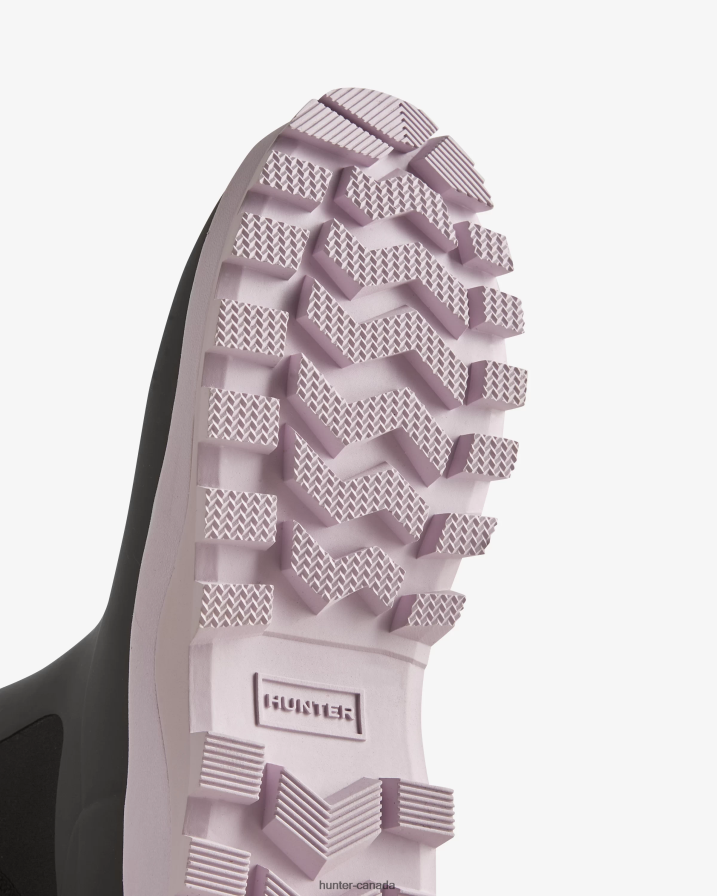 208Z2Z163 Hunter Boots Sale - Hunter Women City Explorer Short Neoprene Boots Black/Tempered Mauve