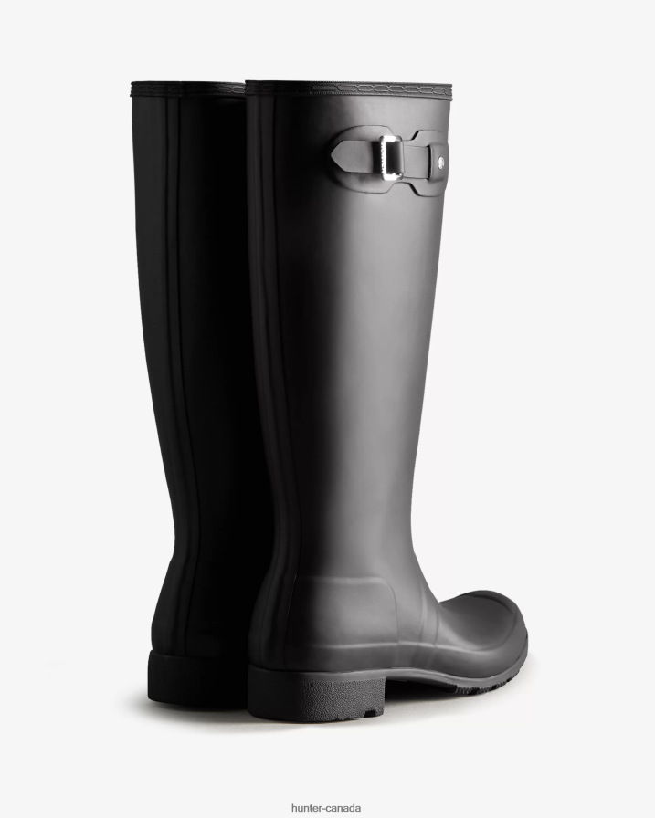 208Z2Z167 Hunter Boots Sale - Hunter Women Tour Foldable Tall Rain Boots Black