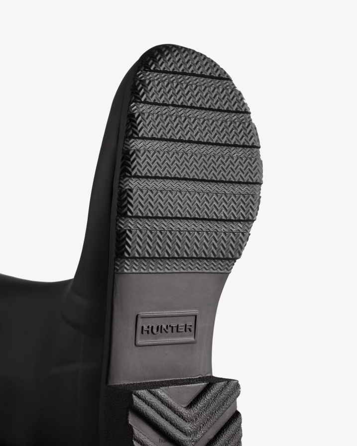 208Z2Z167 Hunter Boots Sale - Hunter Women Tour Foldable Tall Rain Boots Black
