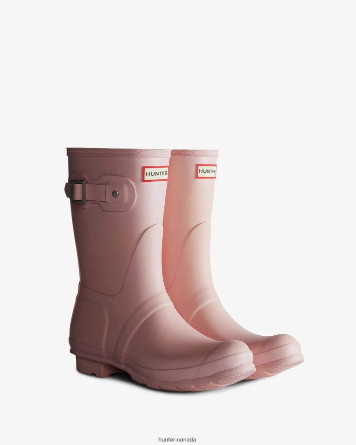 208Z2Z17 Hunter Boots - Hunter Women Original Short Rain Boots Faded Rose