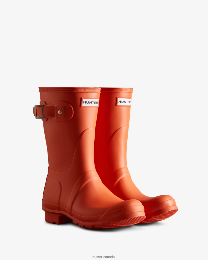208Z2Z171 Hunter Boots Sale - Hunter Women Original Short Rain Boots Rorbu Rust