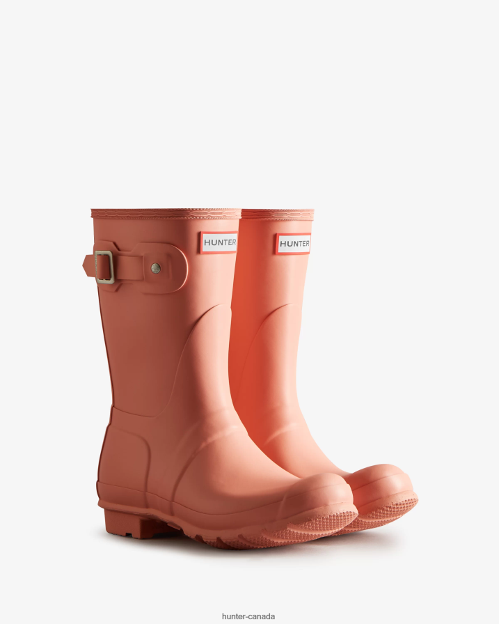 208Z2Z172 Hunter Outlet - Hunter Women Original Short Rain Boots Rough Pink