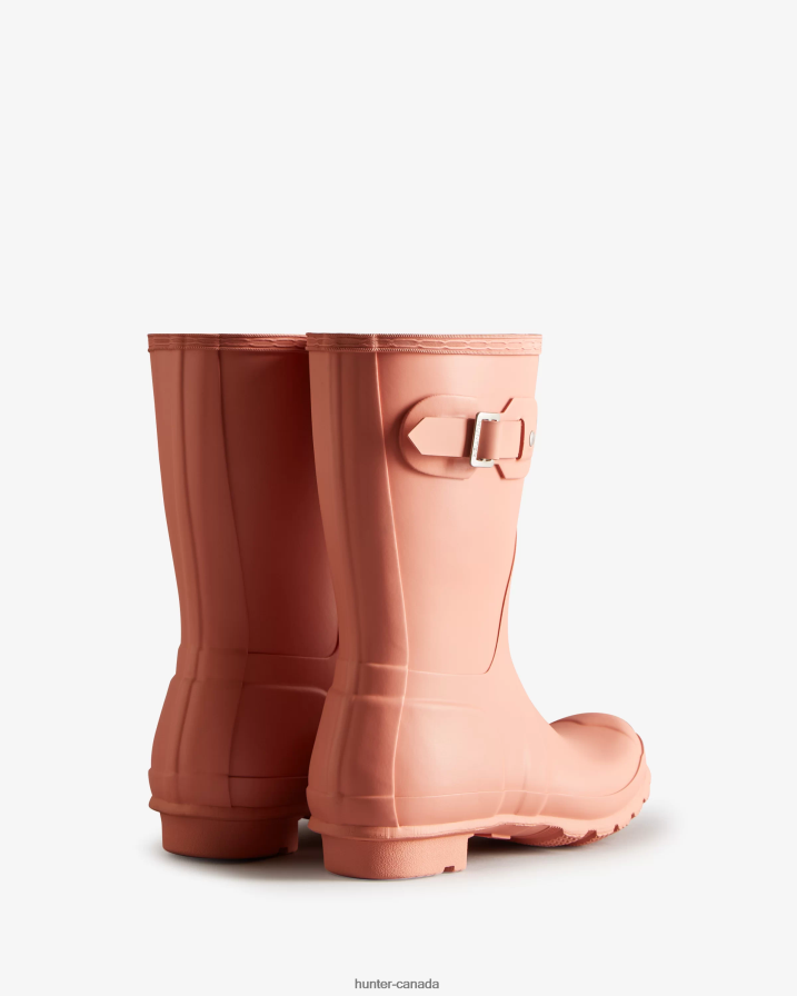 208Z2Z172 Hunter Outlet - Hunter Women Original Short Rain Boots Rough Pink