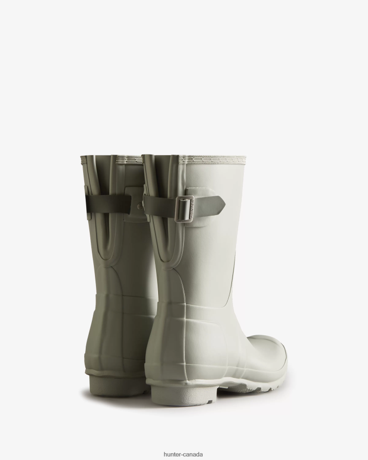 208Z2Z173 Hunter Boots - Hunter Women Short Back Adjustable Rain Boots Ice Grey/Urban Grey