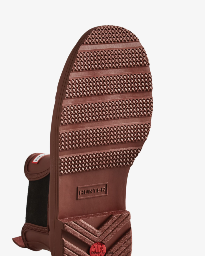 208Z2Z174 Hunter Canada - Hunter Women Commando Chelsea Boots Muted Berry