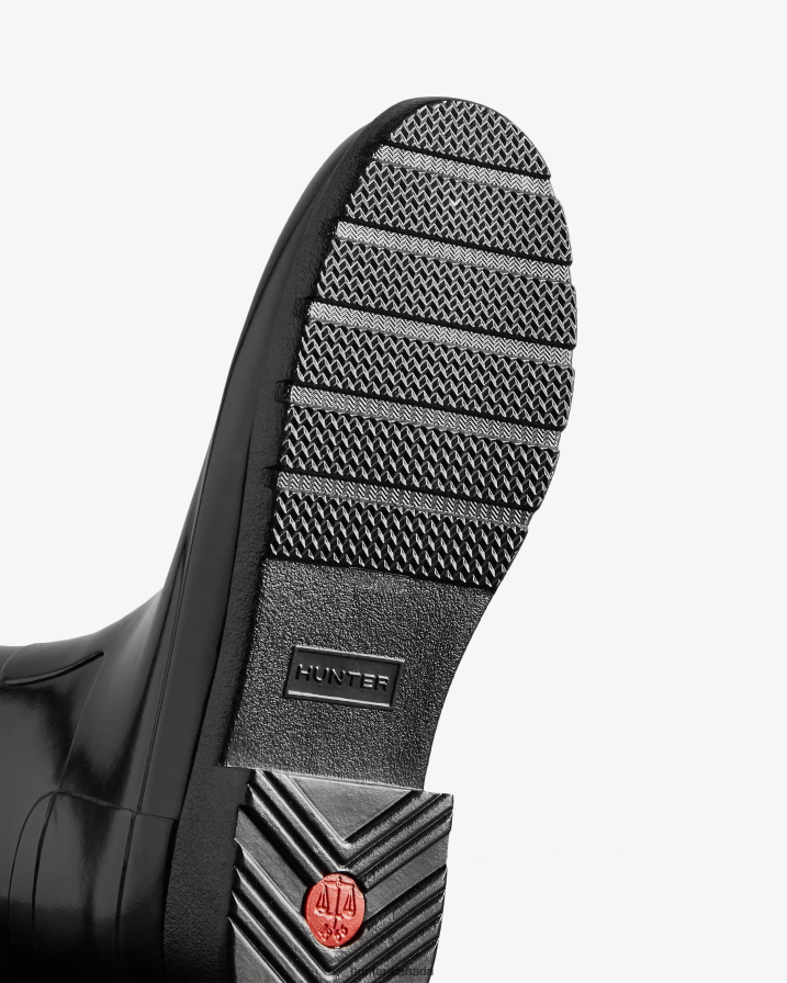 208Z2Z178 Hunter Canada - Hunter Women Refined Slim Fit Short Gloss Rain Boot Black