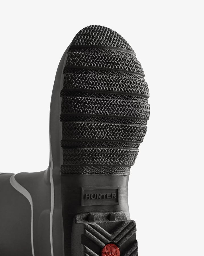 208Z2Z181 Hunter Boots - Hunter Women Reflective Outline Short Rain Boots Black