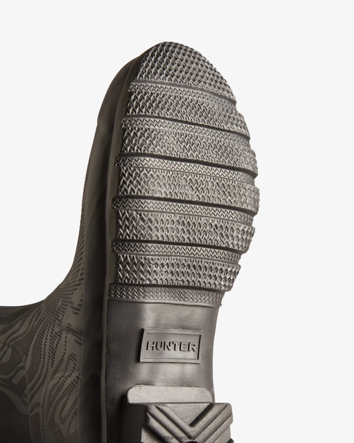 208Z2Z182 Hunter Canada - Hunter Women Erosion Texture Short Rain Boots Erosion Texture Black