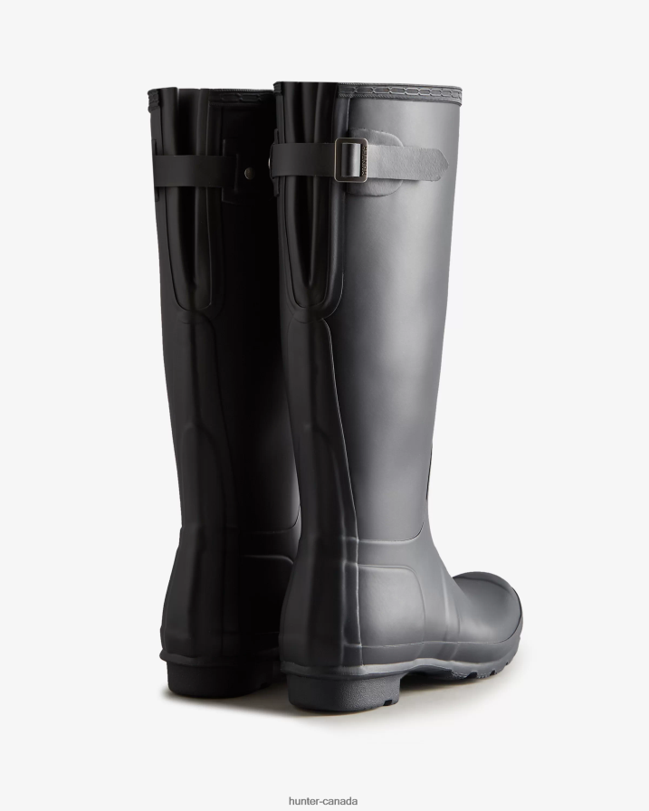 208Z2Z188 Hunter Outlet - Hunter Women Tall Back Adjustable Rain Boots Slate Grey