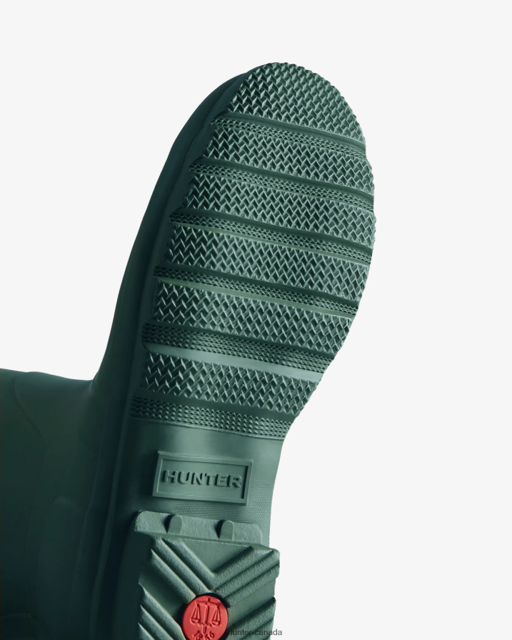208Z2Z189 Hunter Boots - Hunter Women Tall Back Adjustable Rain Boots Green Jasper
