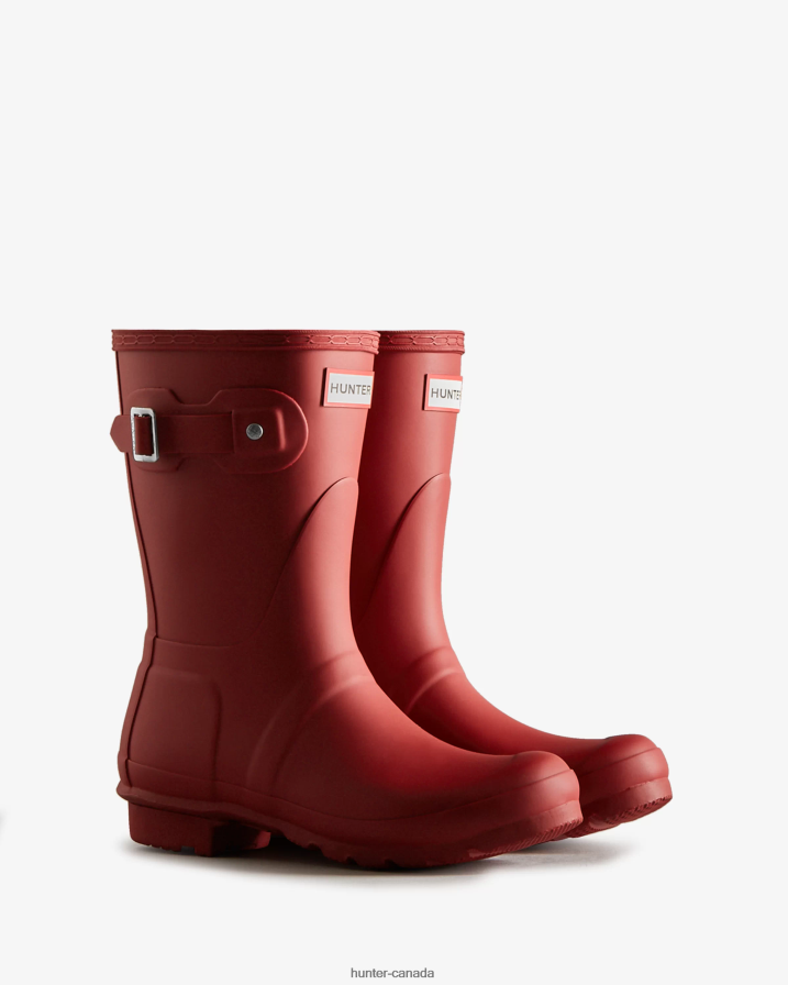 208Z2Z19 Hunter Boots Sale - Hunter Women Original Short Rain Boots Military Red