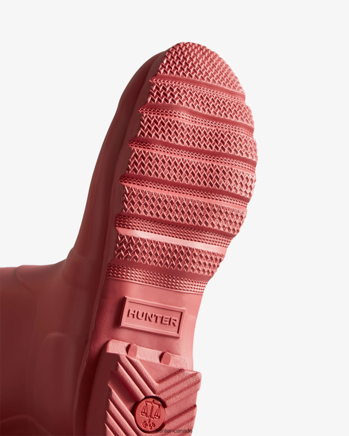 208Z2Z190 Hunter Canada - Hunter Women Tall Back Adjustable Rain Boots Glenmore Rose/Sun-Cup Orange