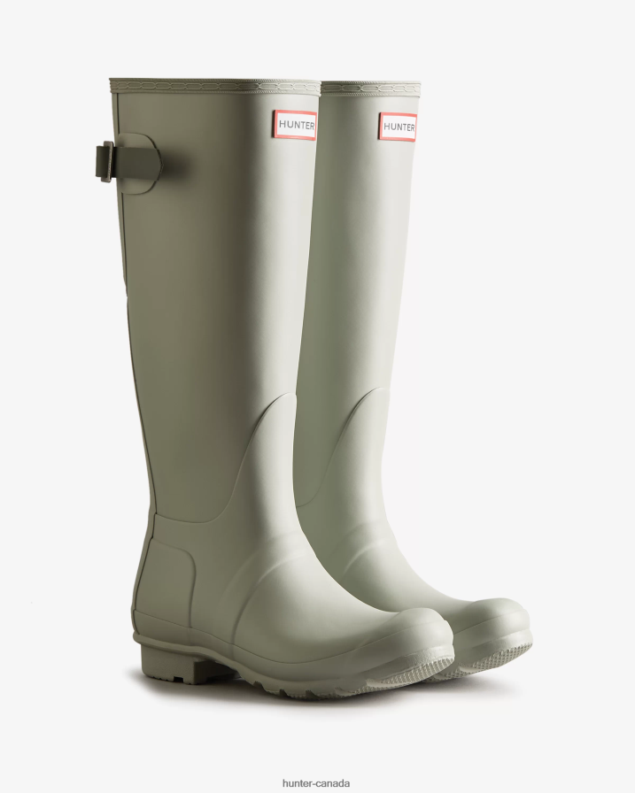 208Z2Z191 Hunter Boots Sale - Hunter Women Tall Back Adjustable Rain Boots Ice Grey/Urban Grey
