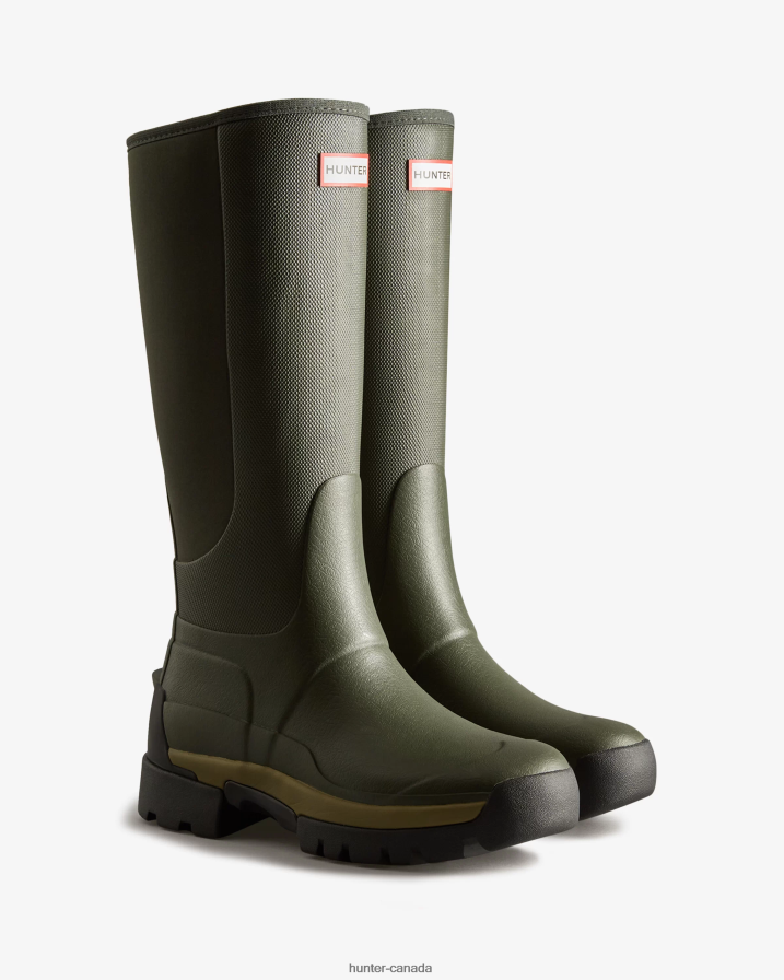 208Z2Z193 Hunter Boots - Hunter Women Balmoral Field Hybrid Tall Rain Boots