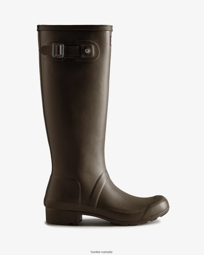 208Z2Z194 Hunter Canada - Hunter Women Tour Foldable Tall Rain Boots Bitter Chocolate