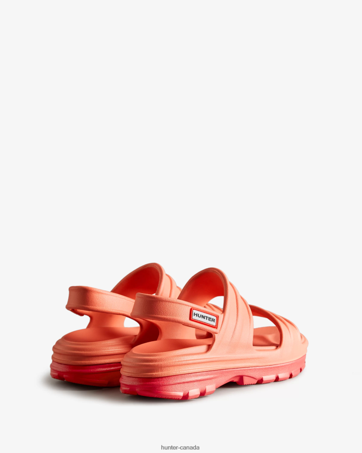 208Z2Z200 Hunter Outlet - Hunter Women BLOOM Sandal Sun-Cup Orange/Rowan Pink