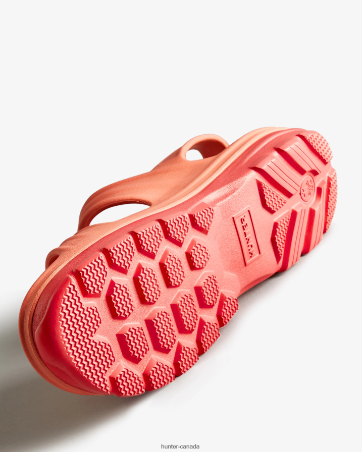 208Z2Z200 Hunter Outlet - Hunter Women BLOOM Sandal Sun-Cup Orange/Rowan Pink