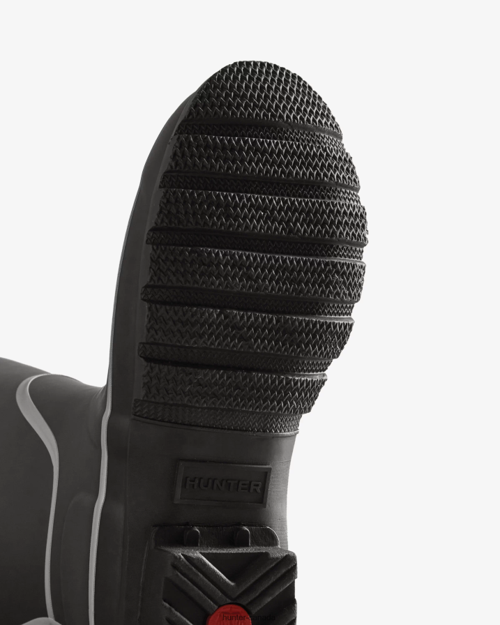 208Z2Z203 Hunter Boots Sale - Hunter Women Reflective Outline Tall Rain Boots Black