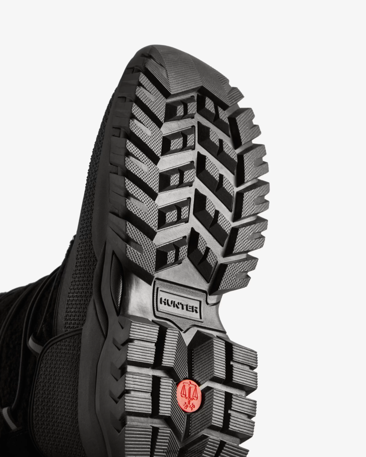 208Z2Z206 Hunter Canada - Hunter Women Wanderer Vegan Shearling Insulated Short Snow Boots Black